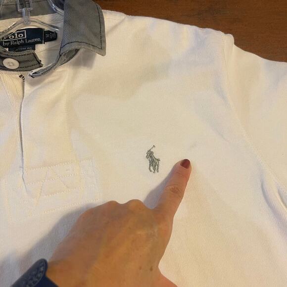 Ralph Lauren Men's Polo Shirt DAMAGE COLLAR Size Medium - Picture 7 of 11